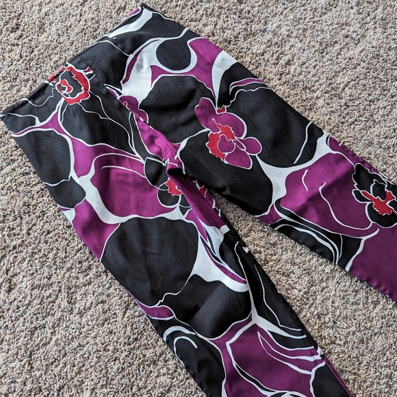 TRINA TURK varvara lady day orchid slim faille pants 0 - Picture 8 of 11